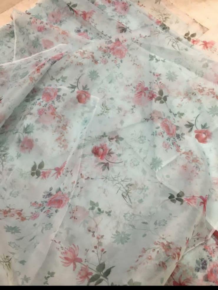 organza fabric for sarees 5.50 mtr - 18200946 - Standard Image - 1