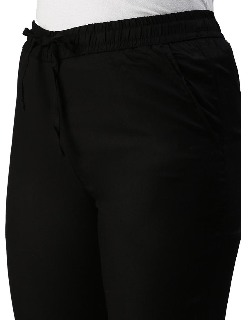 drawstring waist flat front trouser - 18203029 - Standard Image - 4