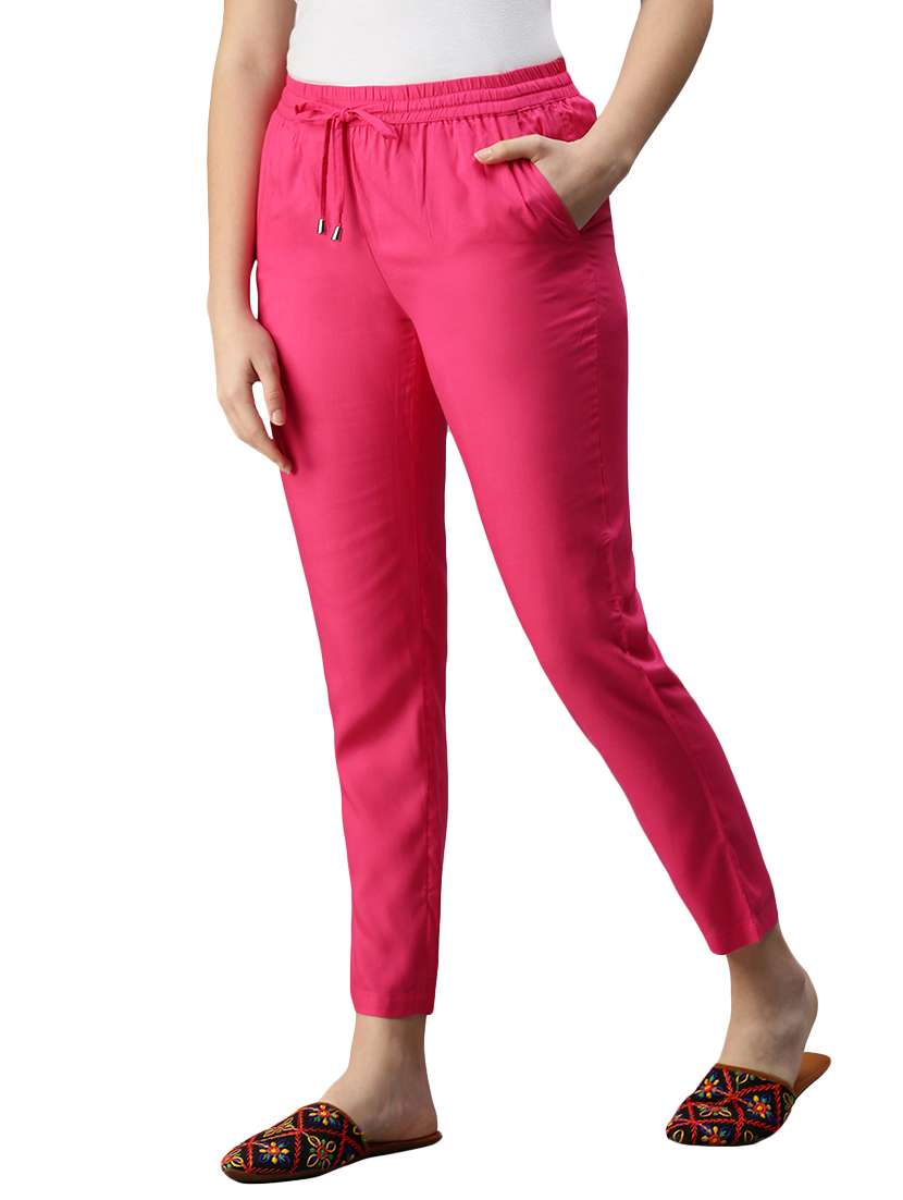 drawstring waist solid legging - 18203031 -  Standard Image - 1