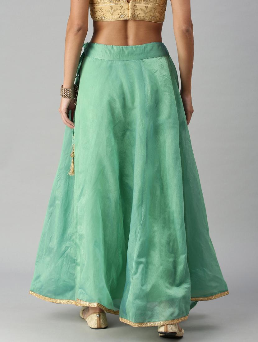 high rise solid long skirt - 18203252 - Standard Image - 1
