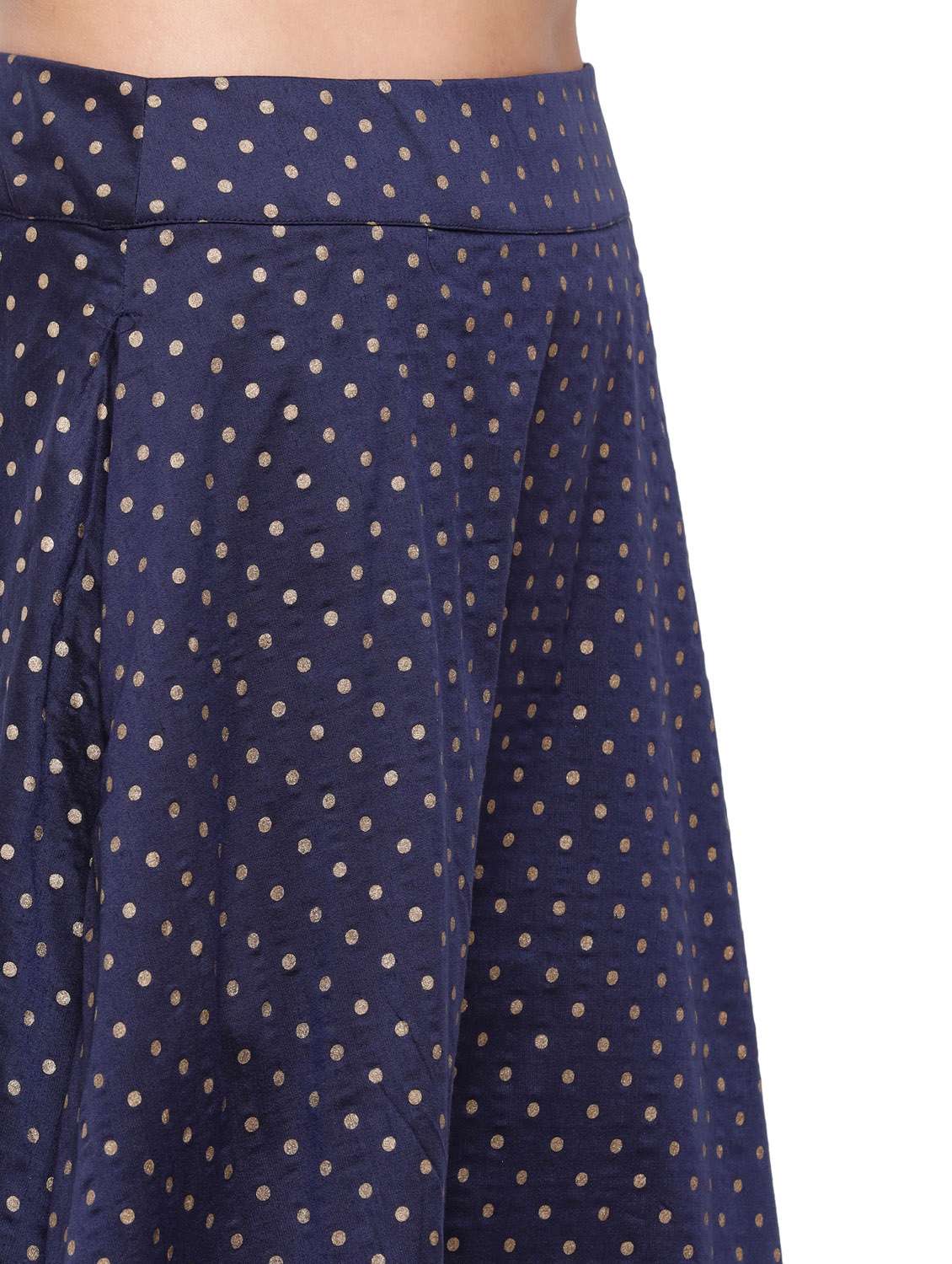 navy blue polka dot long skirt - 18203270 - Standard Image - 4