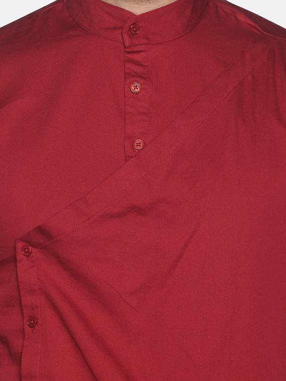 brown solid asymmetric kurta - 18203309 - Standard Image - 4