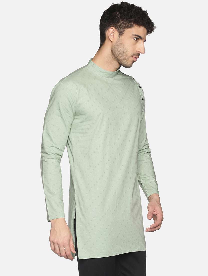green solid medium kurta - 18203313 -  Standard Image - 1