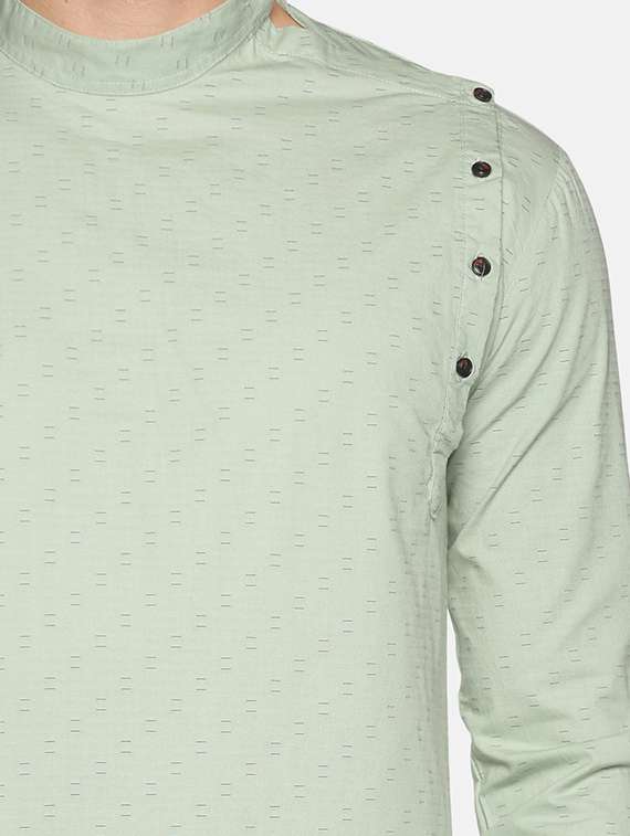 green solid medium kurta - 18203313 -  Standard Image - 4
