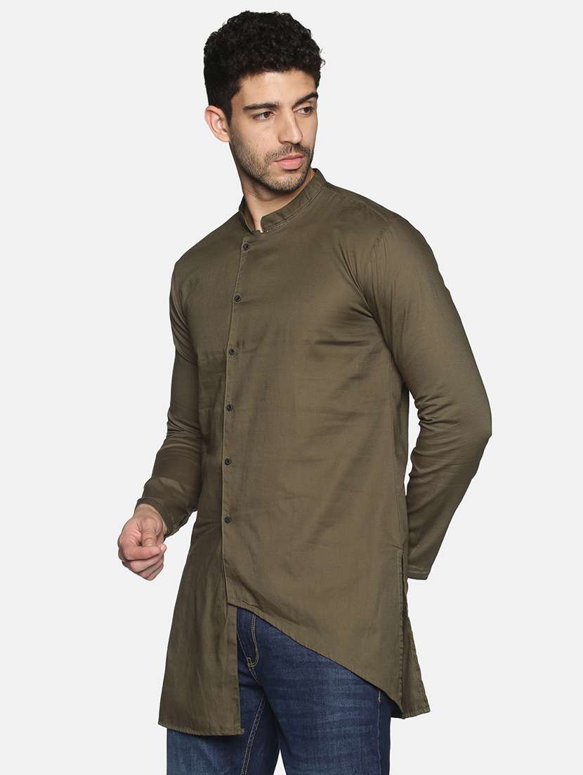 green solid medium kurta - 18203319 -  Standard Image - 1