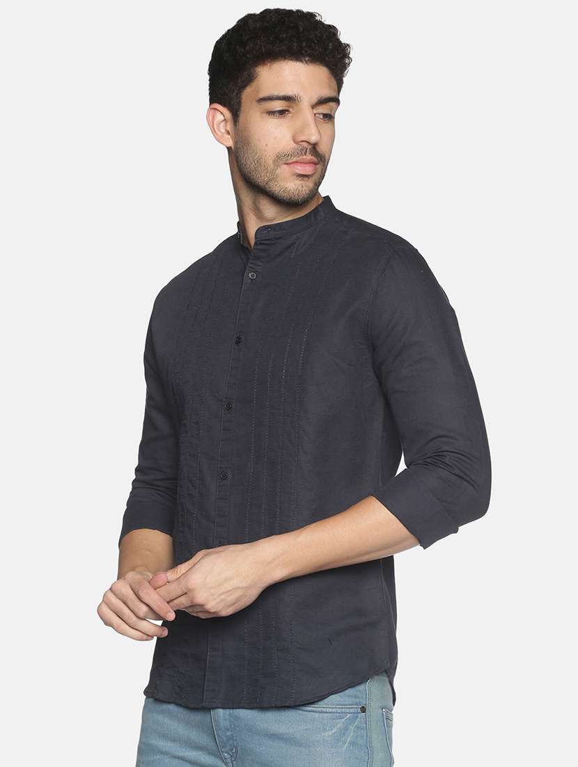 mens solid casual shirt - 18203328 -  Standard Image - 1