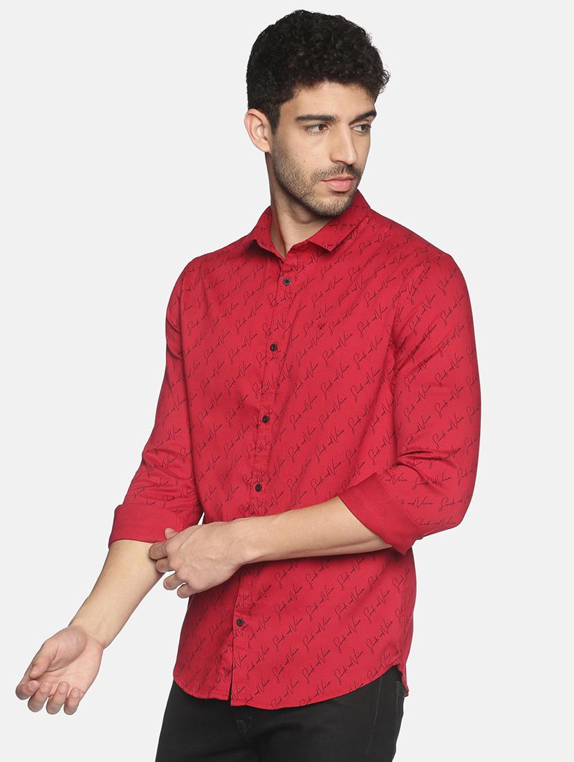 mens typography casual shirt - 18203333 - Standard Image - 1