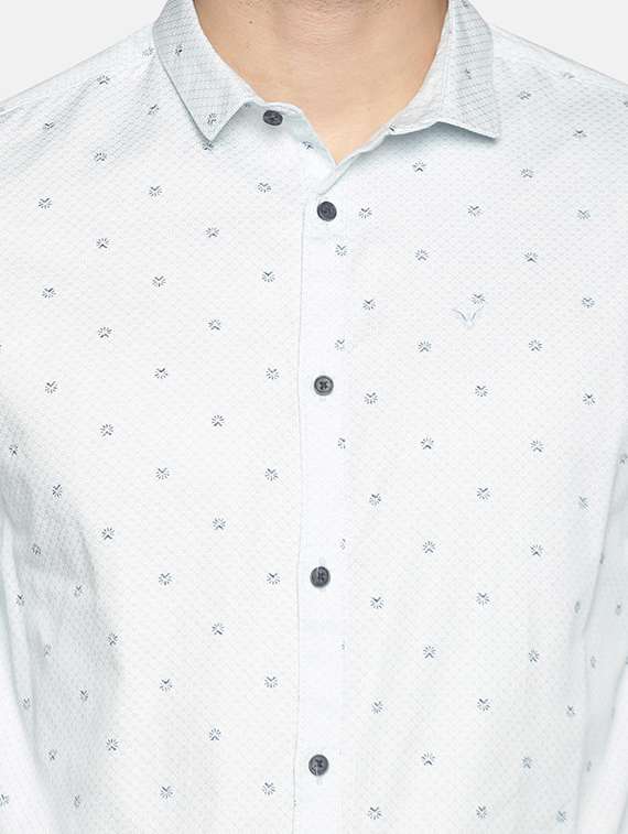 mens micro print casual shirt - 18203343 -  Standard Image - 4
