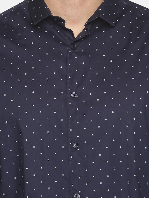 mens polka dots casual shirt - 18203348 - Standard Image - 4