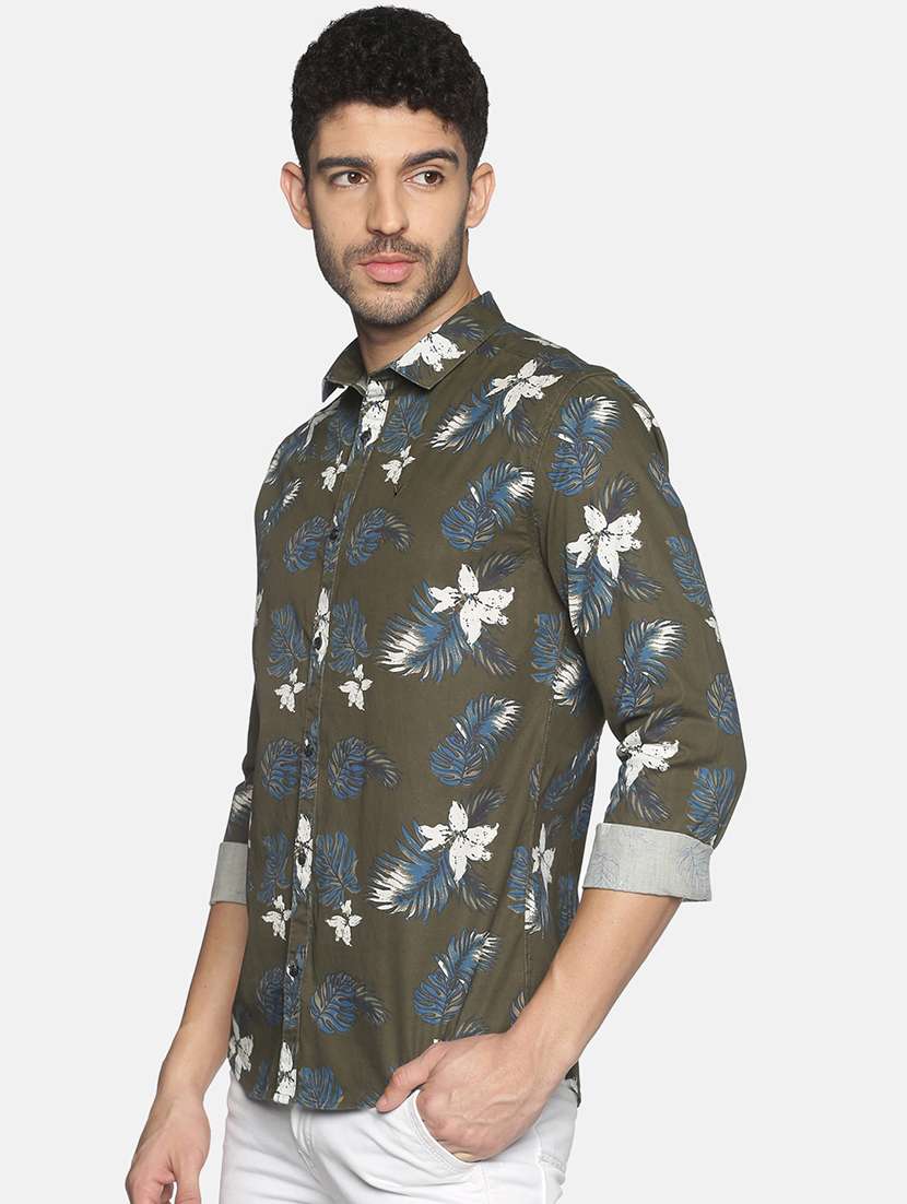 mens florals casual shirt - 18203363 - Standard Image - 1