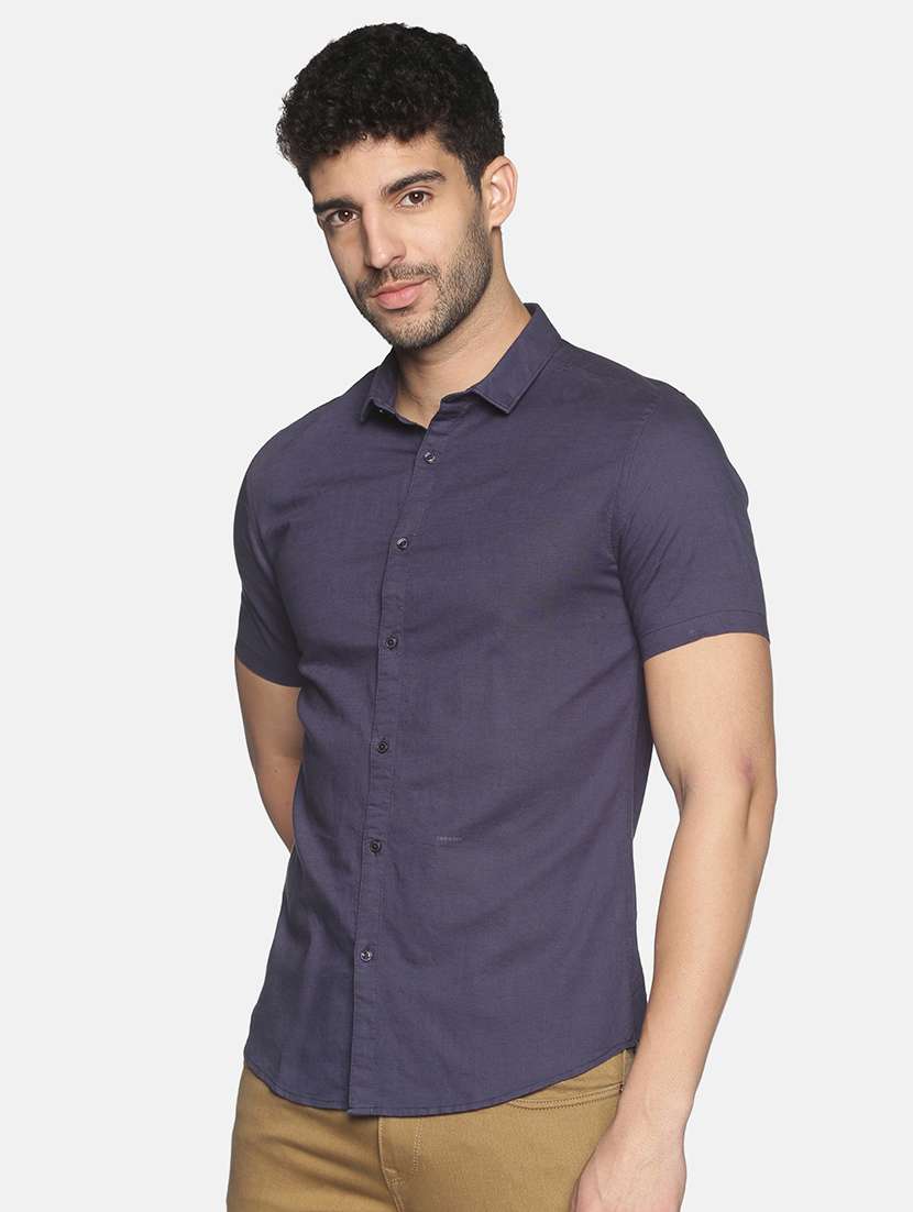 mens solid casual shirt - 18203371 -  Standard Image - 1