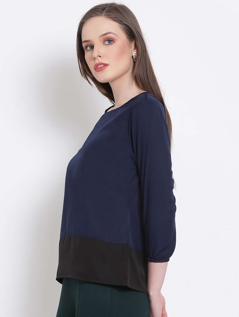 women's straight round neck top - 18204922 -  Standard Image - 1
