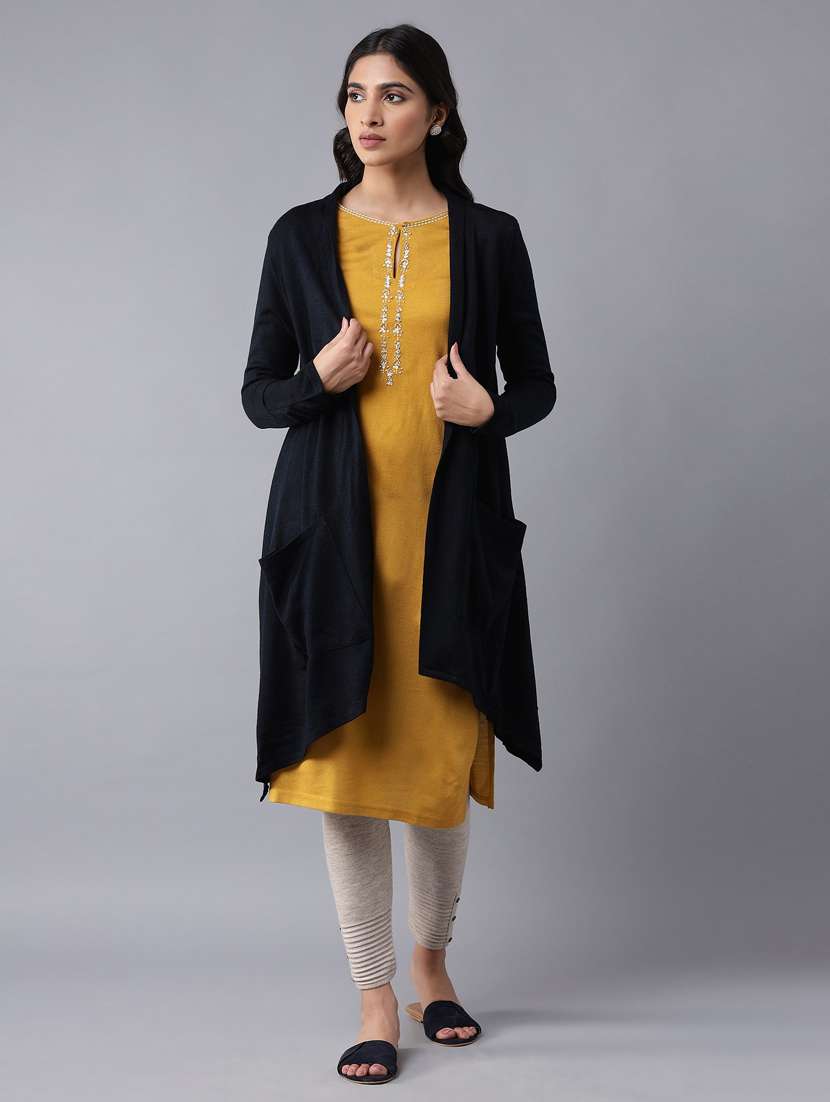 long sleeved solid cardigan