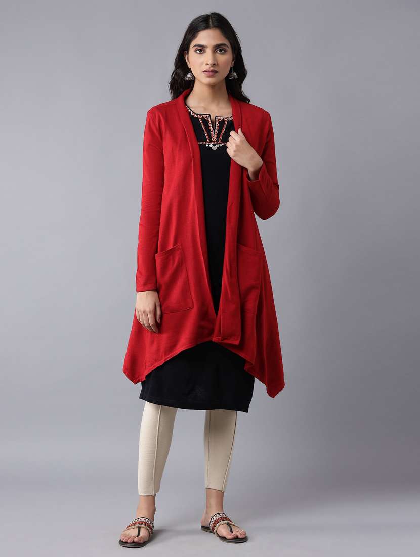 long sleeved solid cardigan