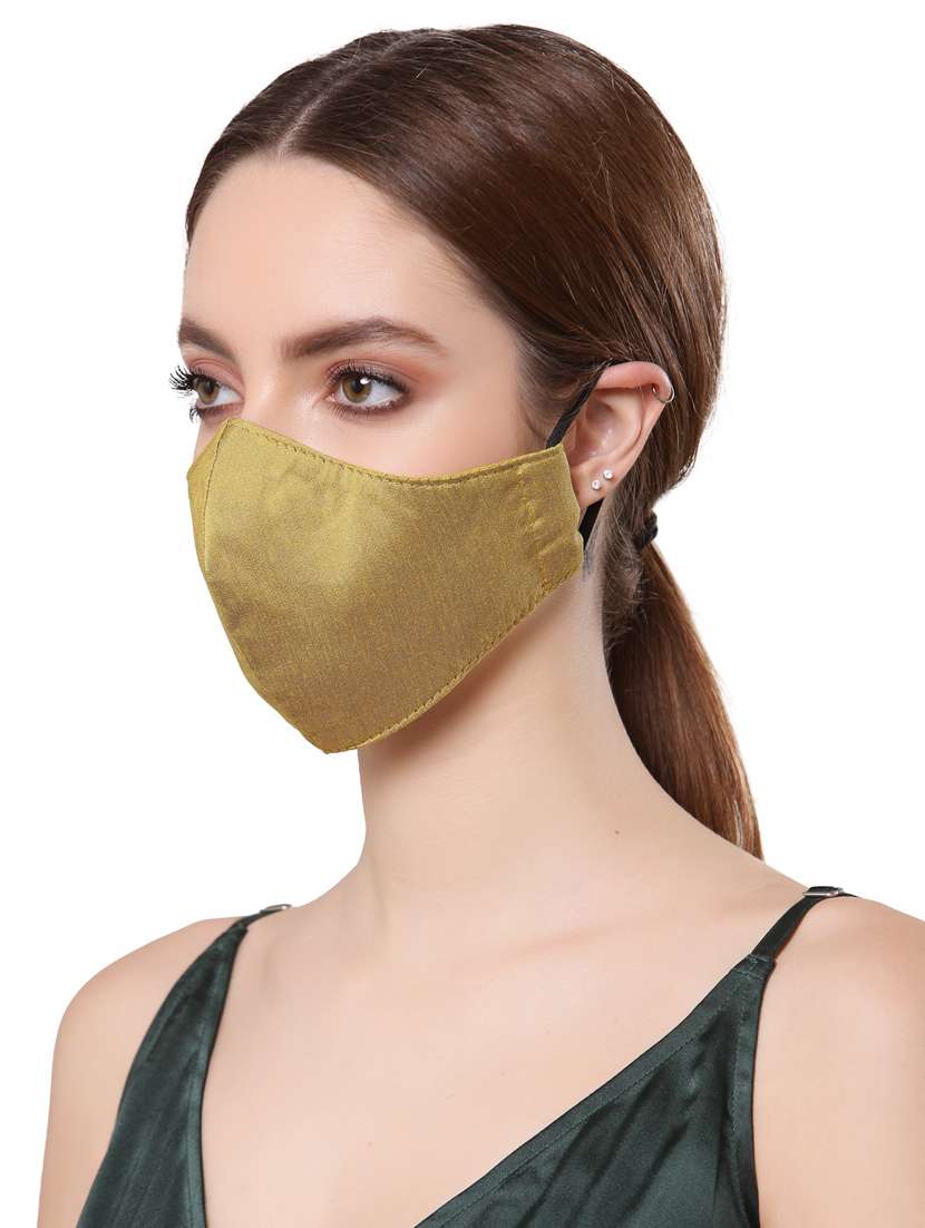 metallic silk plain women mask - 18205295 -  Standard Image - 1