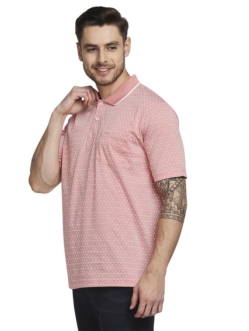 pink printed polo t-shirt - 18205704 - Standard Image - 1