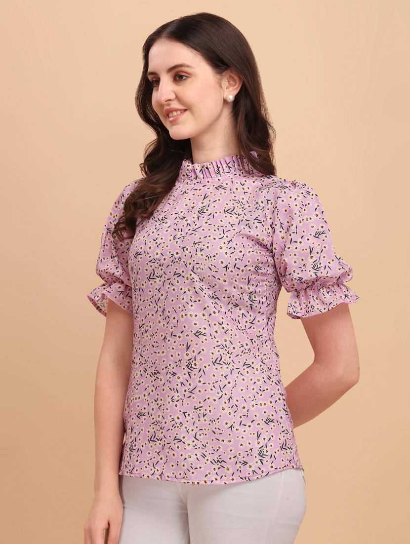 floral print ruffle top - 18206398 - Standard Image - 1