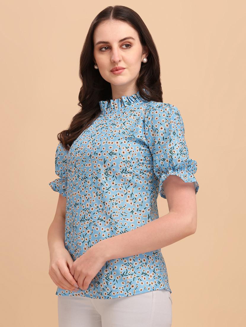 floral print ruffle top - 18206400 - Standard Image - 1