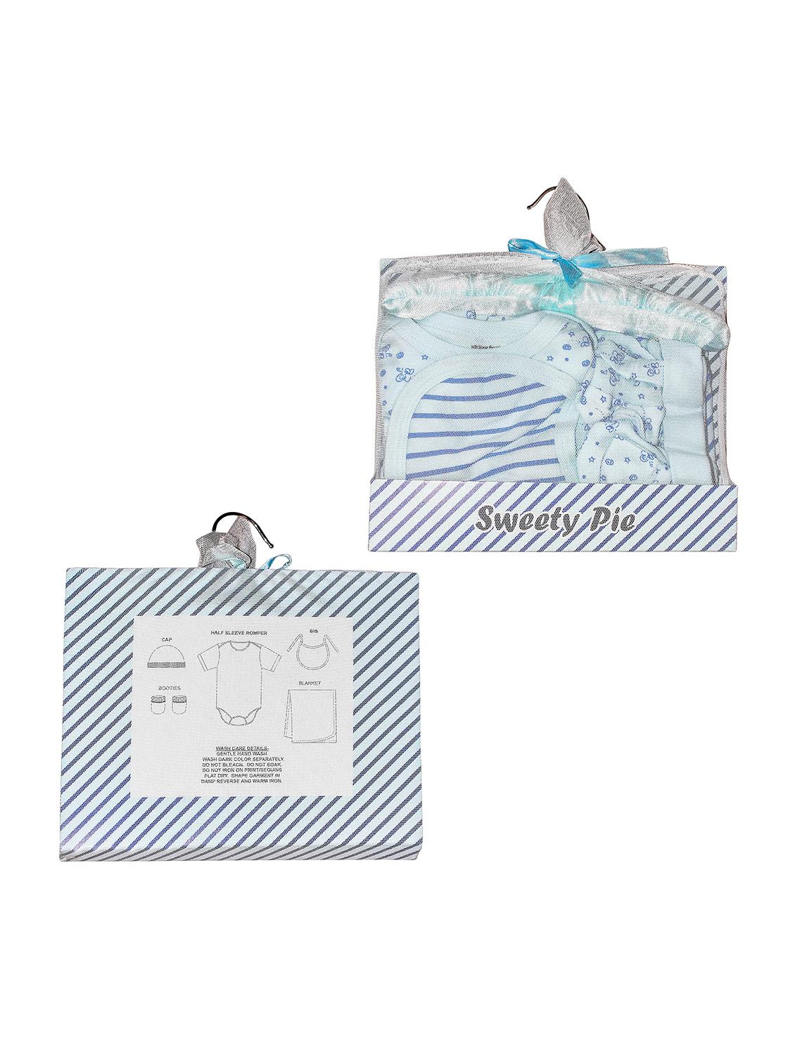 blue 100% cotton knitted fabrics gift set - 18208227 - Standard Image - 1