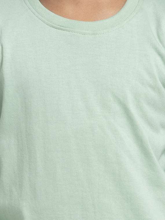round neck solid t-shirt - 18208871 - Standard Image - 4