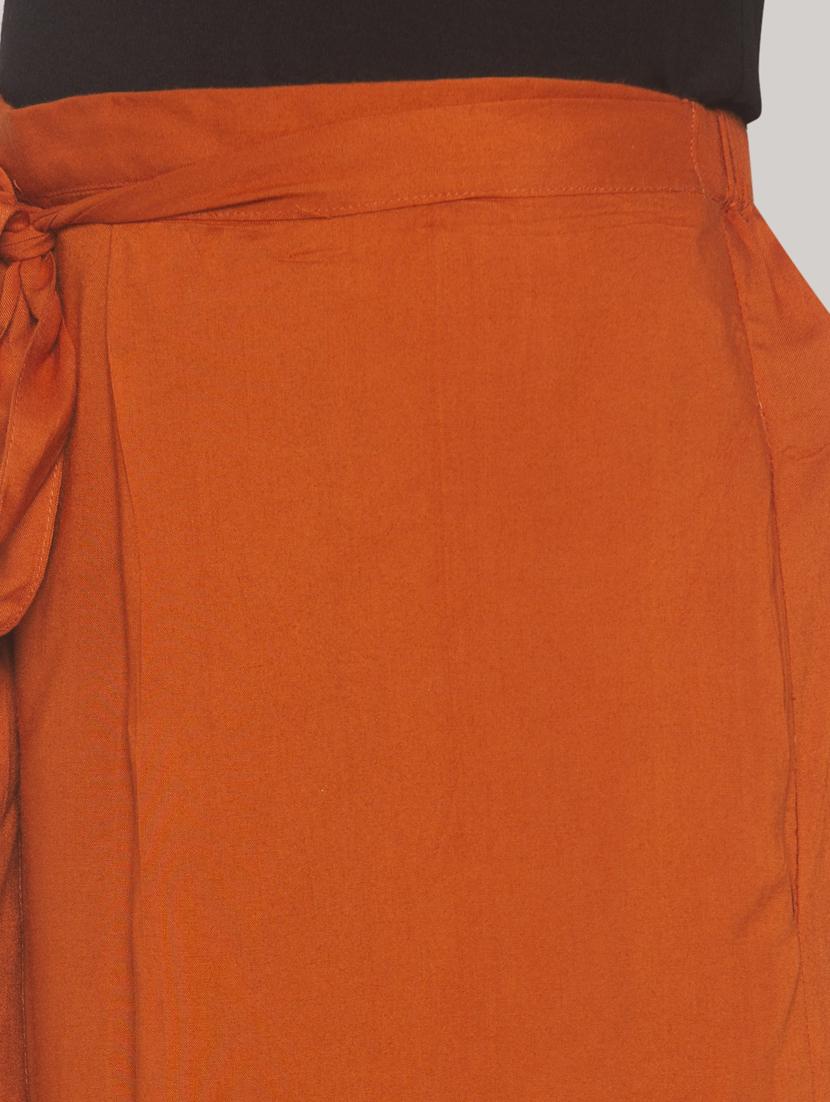 orange solid bottom wear - 18209164 - Standard Image - 4