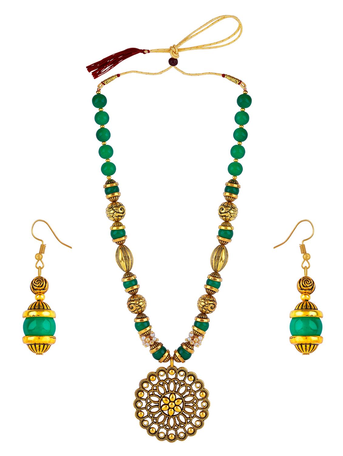 multi colored brass long necklace - 18209563 - Standard Image - 1