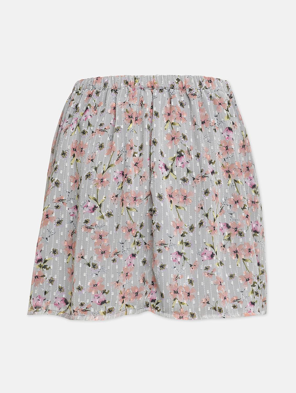 grey printed a-line skirt - 18209612 -  Standard Image - 1