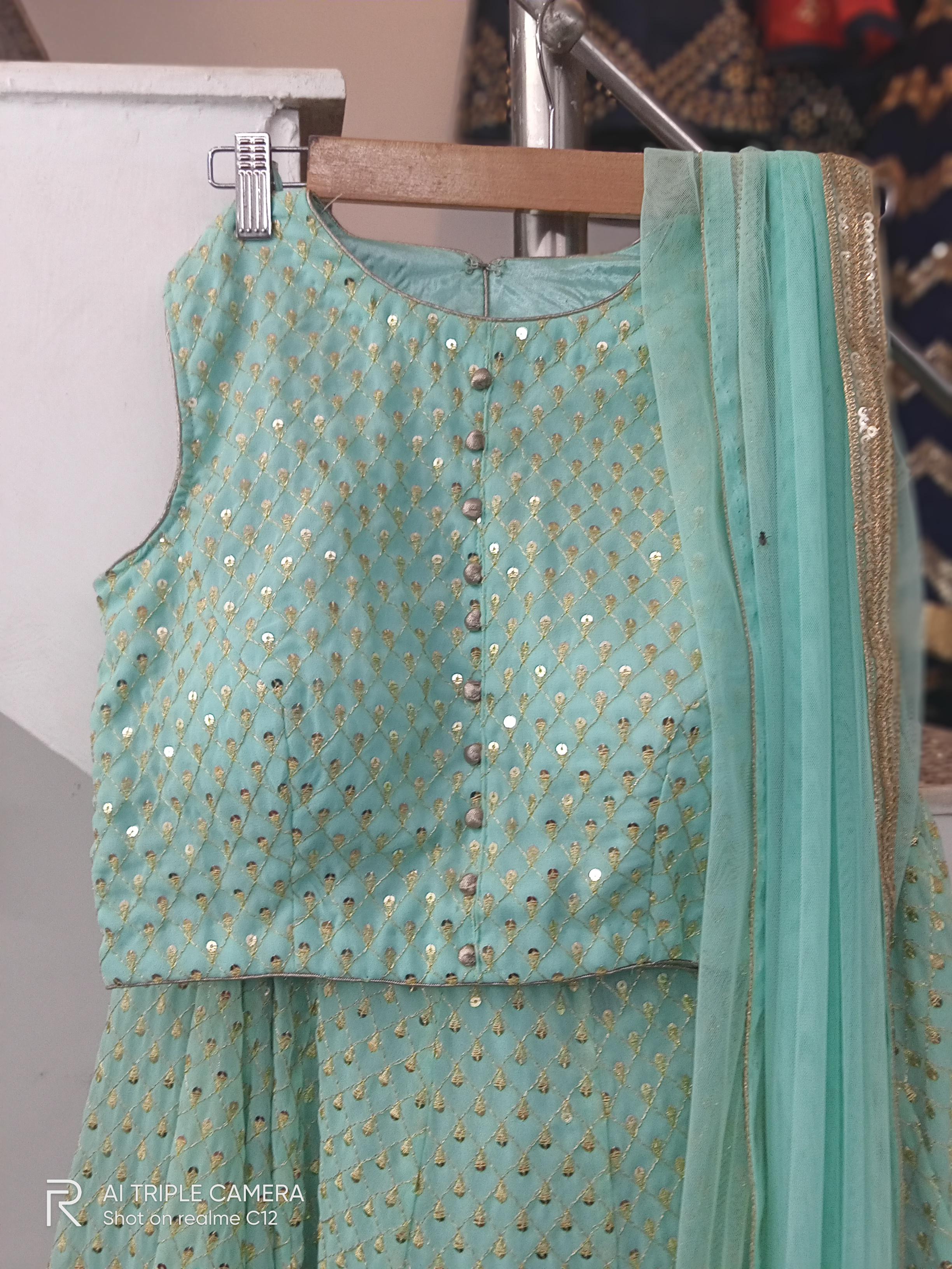 lehenga with net dupatta - 18210567 - Standard Image - 1
