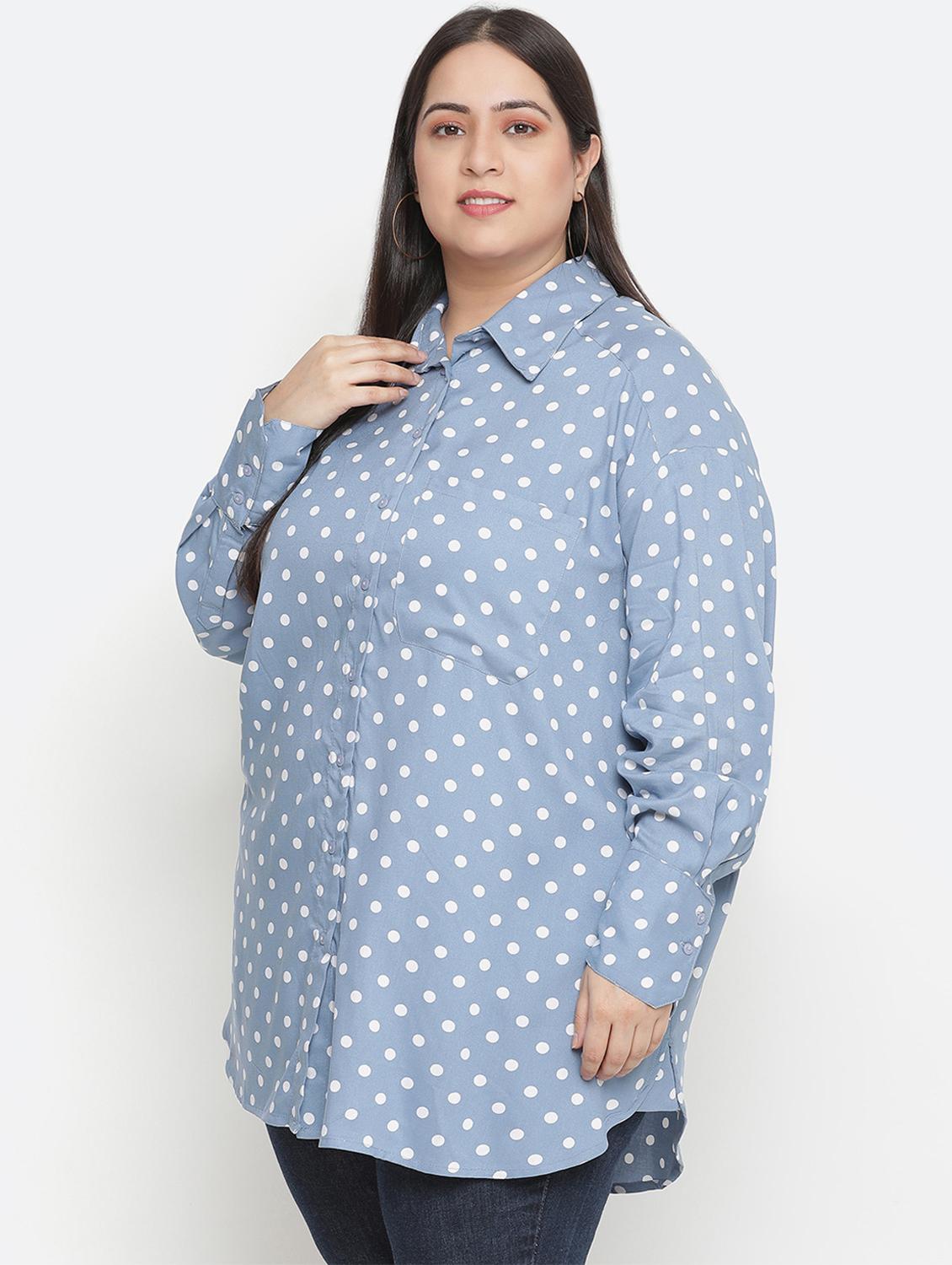 long sleeved polka dot shirt - 18210710 - Standard Image - 1