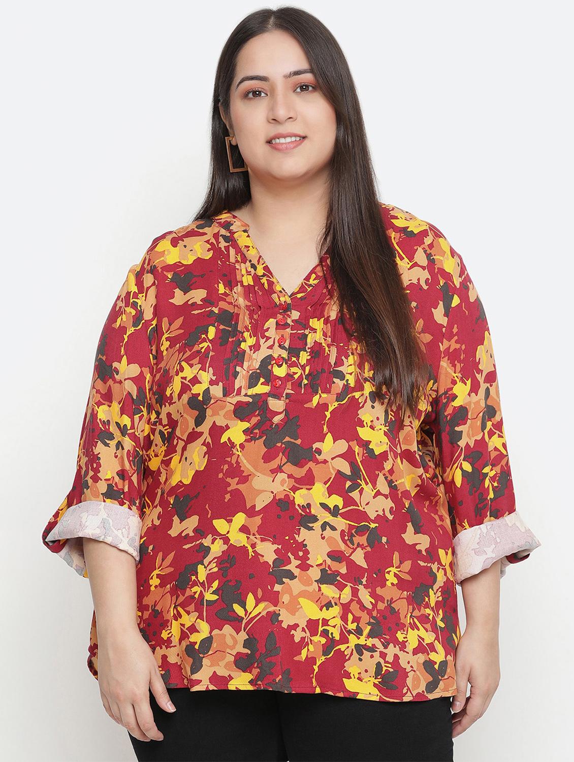 long sleeved checkered plus shirt - 18210721 - Zoom Image - 0