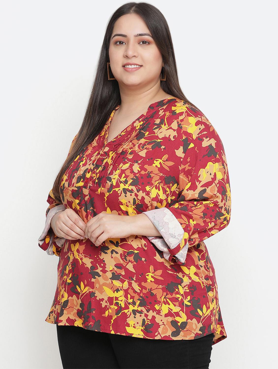 long sleeved checkered plus shirt - 18210721 - Standard Image - 1
