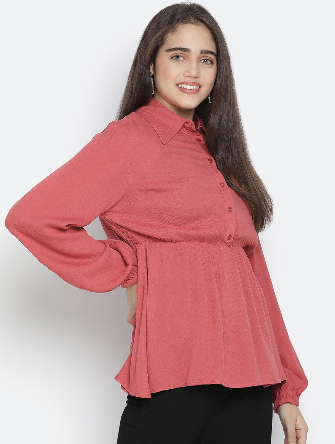women's straight collared top - 18210725 -  Standard Image - 1