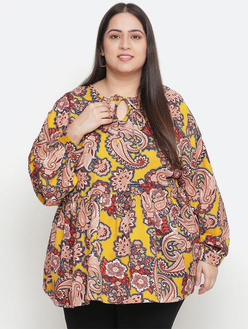 women's a line tie-up neck top - 18210739 - Standard Image - 0