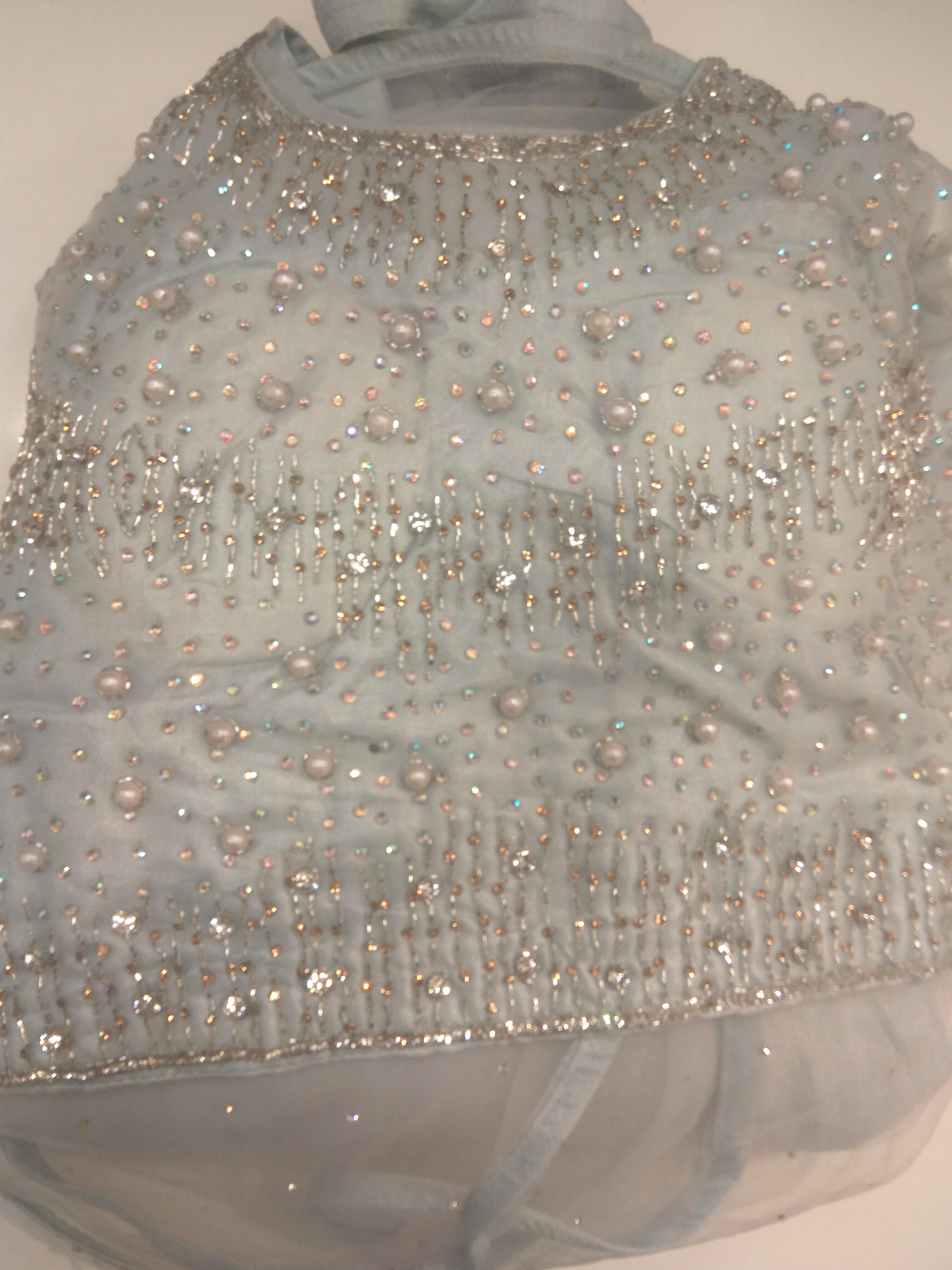 lehnga choli grey colour georgette - 18210859 - Standard Image - 1