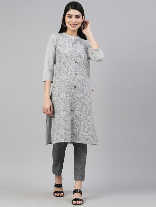 women's straight kurta - 18211089 - Standard Image - 0