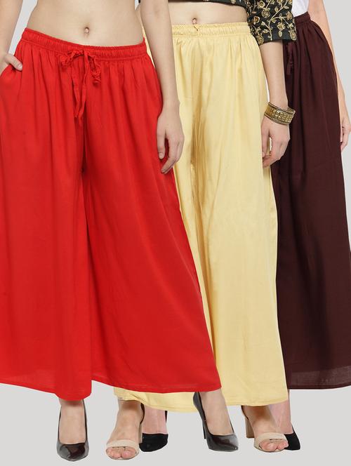 set of 3 solid palazzo  - 18212213 -  Standard Image - 0