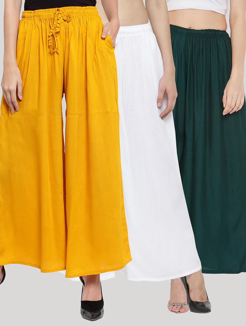 set of 3 solid palazzo  - 18212249 -  Zoom Image - 0