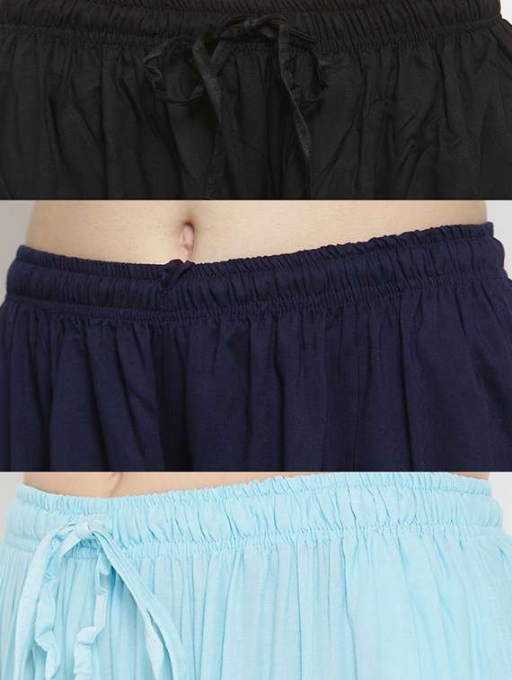 set of 3 solid palazzo  - 18212393 -  Standard Image - 6