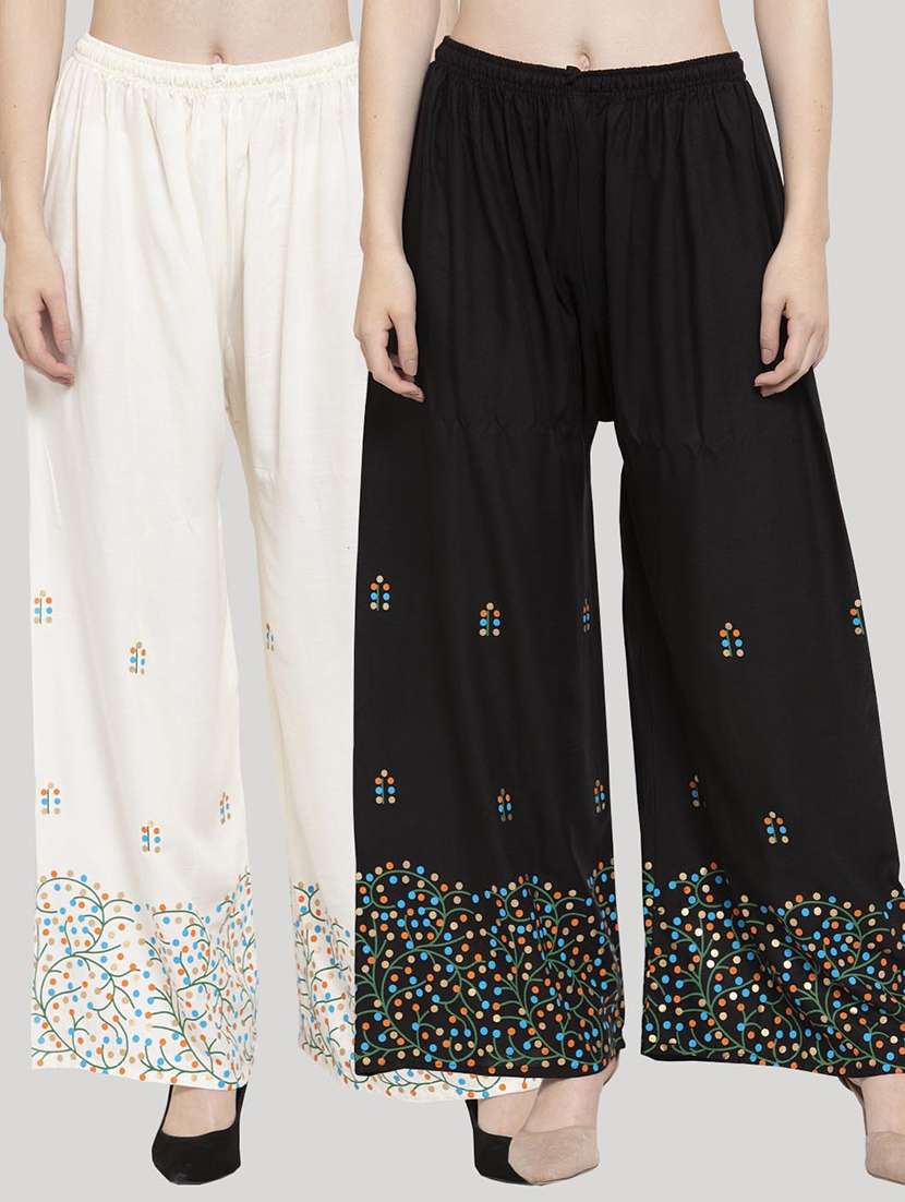 set of 2 printed palazzo