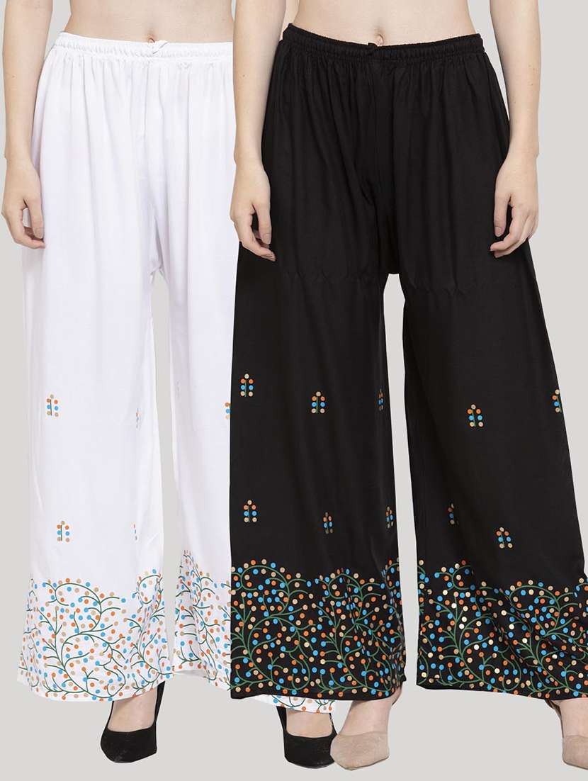 set of 2 printed palazzo