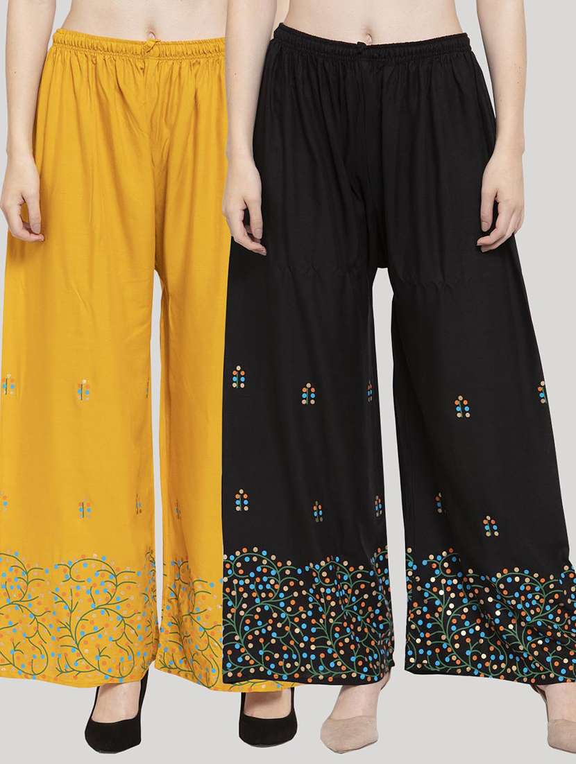 set of 2 printed palazzo