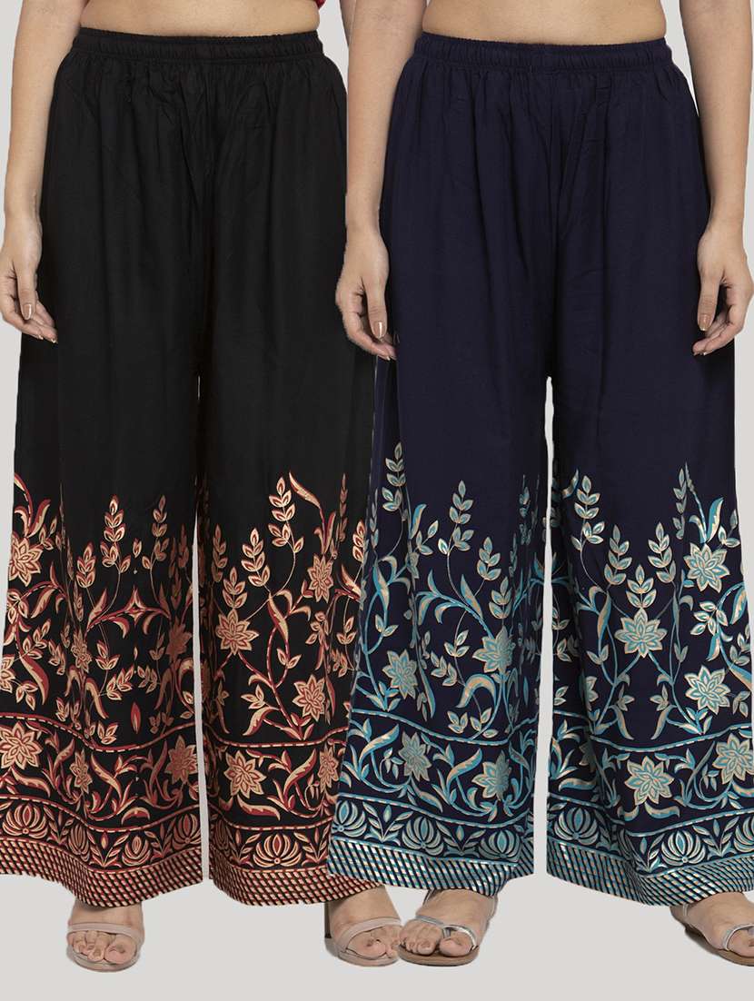 set of 2 printed palazzo