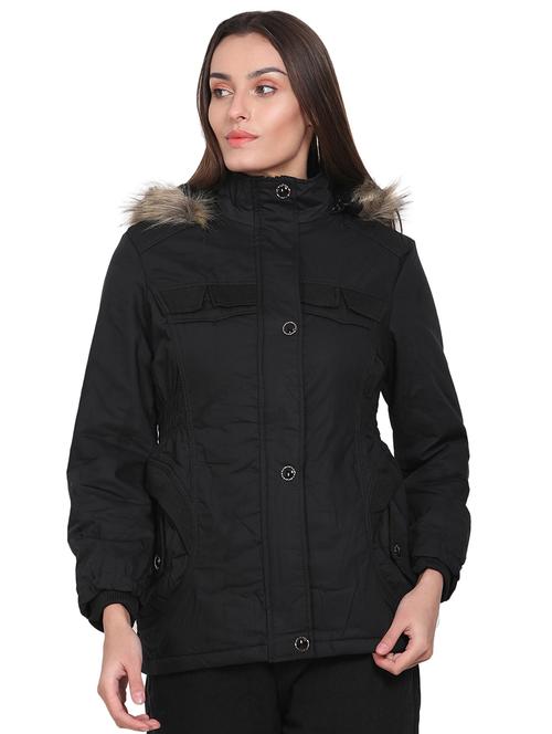 black solids hooded jacket - 18212627 - Standard Image - 0