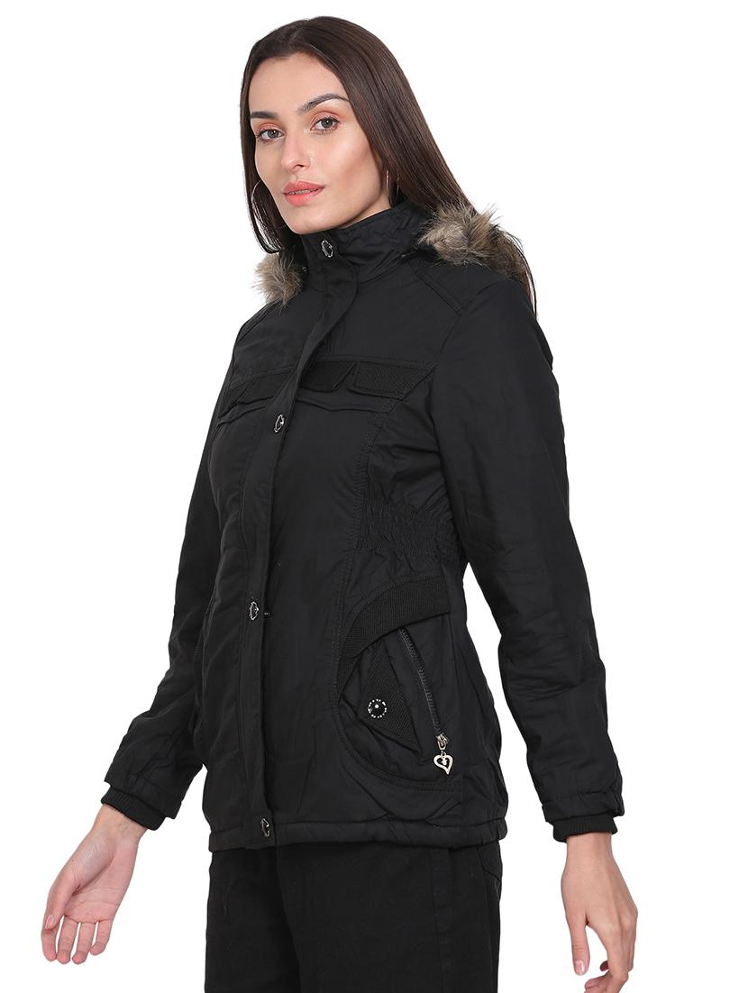 black solids hooded jacket - 18212627 - Standard Image - 1