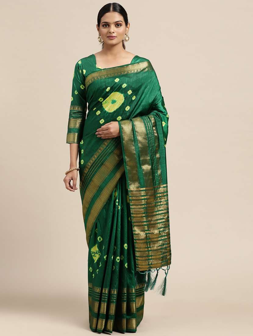 tie & dye woven saree