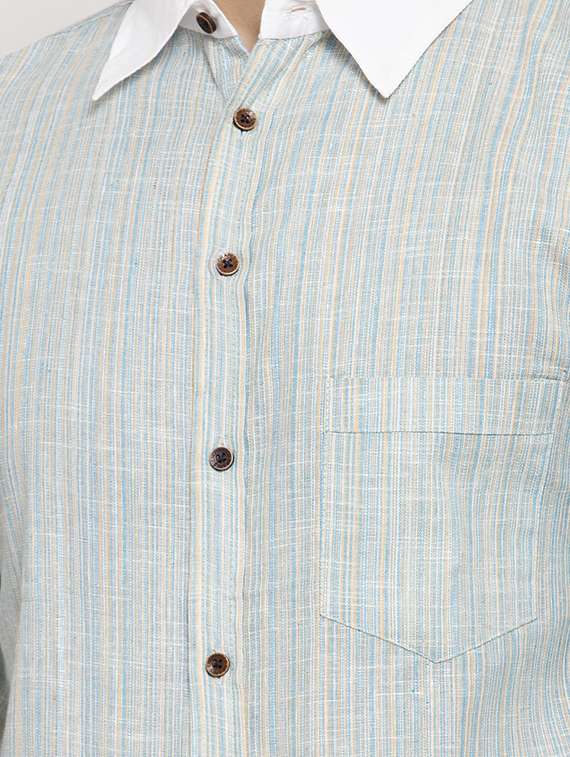 mens self design casual shirt - 18213097 -  Standard Image - 4