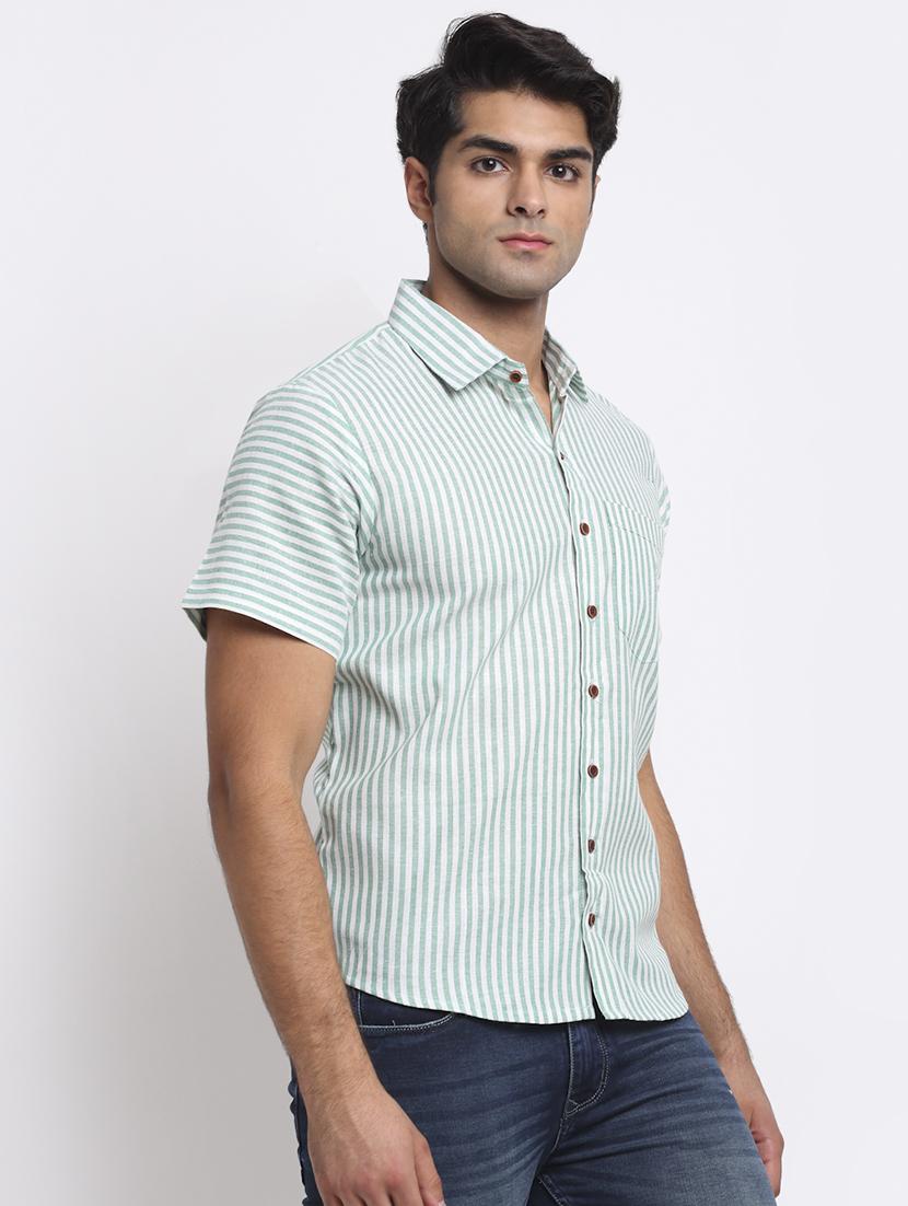mens stripes casual shirt - 18213102 - Standard Image - 1