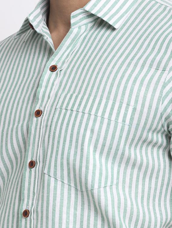 mens stripes casual shirt - 18213102 - Standard Image - 4