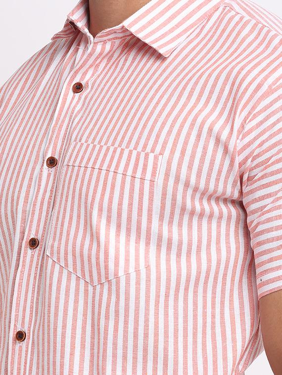 mens stripes casual shirt - 18213107 - Standard Image - 4