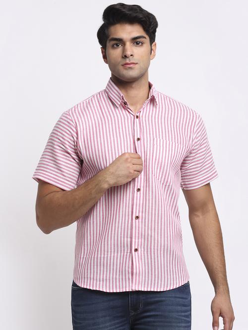 mens stripes casual shirt - 18213108 - Standard Image - 0